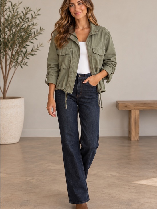 Sanctuary Jackets & Blazers - Sanctuary Armstrong Sage Green Linen Blend Utility Jacket XL NWT